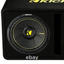 Kicker 44DCWC122 CompC Dual 12 1200W 2 Ohm Vented Loaded Subwoofer Enclosure