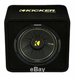 Kicker 44VCWC124 12 600W Loaded Car Subwoofer + Enclosure + 1100W Amp + Amp Kit
