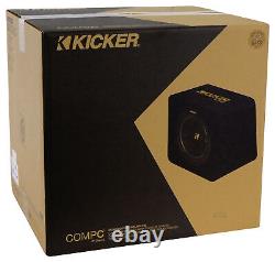 Kicker 44VCWC124 600w 12 Loaded Ported Subwoofer Enclousre 4-Ohm CompC Sub Box