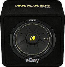 Kicker 44vcwc122 Car Audio 12compc Subwoofer Enclosure Loaded Box 2-ohm Vcwc122