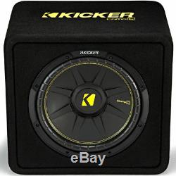 Kicker 44vcwc122 Car Audio Sub 12 Subwoofer Enclosure Loaded Box 2-ohm Vcwc122