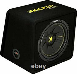 Kicker 44vcwc124 Car Audio 12compc Subwoofer Enclosure Loaded Box 4-ohm Vcwc124