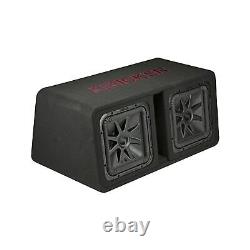 Kicker 45DL7R122 Dual 12 L7R 2-Ohm Loaded Vented Enclosure 1200 Watts RMS