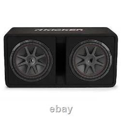 Kicker 48DCVR122 12 Dual Subwoofers In Vented Box, Kenwood KAC-9106D Amp with