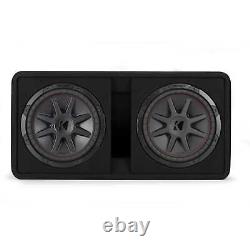 Kicker 48DCVR122 12 Dual Subwoofers In Vented Box, Kenwood KAC-9106D Amp with