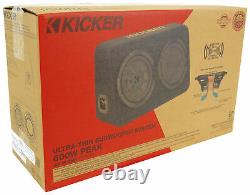 Kicker 48TCWRT82 COMPRT8 8 600W Loaded Shallow Subwoofer+Mono Amplifier+Amp Kit