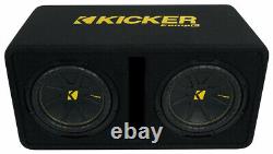 Kicker 50DCWC102 600W RMS Dual 10 2-ohm Loaded Subwoofer Enclosure