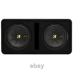 Kicker 50DCWC102 Dual CompC 10-inch Subwoofers in Vented Enclosure, 2-Ohm