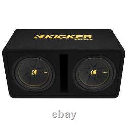 Kicker 50DCWC102 Dual CompC 10-inch Subwoofers in Vented Enclosure, 2-Ohm