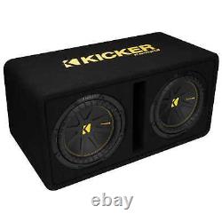 Kicker 50DCWC102 Dual CompC 10-inch Subwoofers in Vented Enclosure, 2-Ohm U