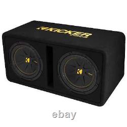 Kicker 50DCWC102 Dual CompC 10-inch Subwoofers in Vented Enclosure, 2-Ohm U