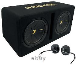 Kicker 50DCWC122 CompC Dual 12 Subwoofers in Vented Sub Enclosure+Home Speakers