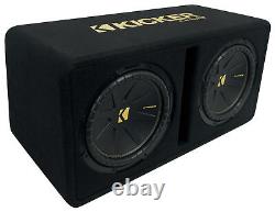 Kicker 50DCWC122 CompC Dual 12 Subwoofers in Vented Sub Enclosure+Home Speakers