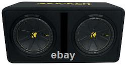 Kicker 50DCWC122 CompC Dual 12 Subwoofers in Vented Sub Enclosure+Home Speakers