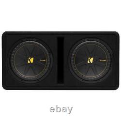 Kicker 50DCWC122 Dual CompC 12-inch Subwoofers in Vented Enclosure, 2-Ohm