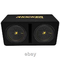 Kicker 50DCWC122 Dual CompC 12-inch Subwoofers in Vented Enclosure, 2-Ohm