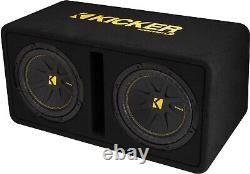 Kicker 50dcwc102 Car 10 Dual Preloaded Compc Subwoofers Enclosure Boxed Subs