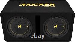 Kicker 50dcwc102 Car 10 Dual Preloaded Compc Subwoofers Enclosure Boxed Subs