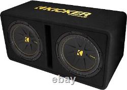 Kicker 50dcwc122 Car 12 Dual Preloaded Compc Subwoofers Enclosure Boxed Subs