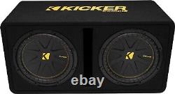 Kicker 50dcwc122 Car 12 Dual Preloaded Compc Subwoofers Enclosure Boxed Subs