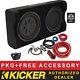 Kicker 800w Ptrtp10 10 Car Audio Powered Sub Enclosure Package + 8awg Kit