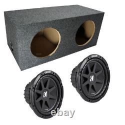 Kicker Car Audio Dual 10 Loaded Subwoofer Box With Two C10 Subs Package New