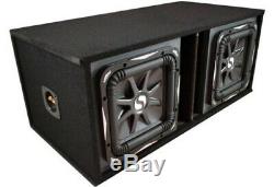 Kicker Car Audio Loaded Sub Box With Dual 15 L7 Series S15L7 Premium Subwoofers