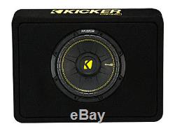 Kicker CompC 10 Thin Profile Subwoofer Loaded Vented Enclosure 300W RMS Sub 4