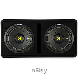 Kicker CompC 44DCWC122 Double 600W RMS Loaded Vented 12 Subwoofer Enclosure