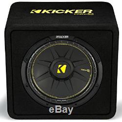 Kicker CompC VCWC124 300W RMS 12 Loaded Vented Subwoofer Enclosure Bass Box