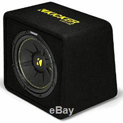 Kicker CompC VCWC124 300W RMS 12 Loaded Vented Subwoofer Enclosure Bass Box