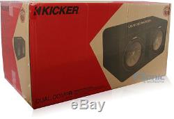 Kicker CompR DCWR122 Loaded 1000W RMS Dual 12 Vented Subwoofer Enclosure Box