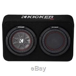 Kicker CompRT 600W Dual Loaded 8 2 Ohm Shallow Sealed Subwoofer Box Enclosure