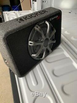 Kicker CompRT 800W 10 Inch Slim Loaded Audio Power Sealed Subwoofer Enclosure