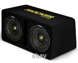 Kicker DCWC10 Car Audio CompC Ported Dual 10 Loaded Sub Box Enclosure 44DCWC102