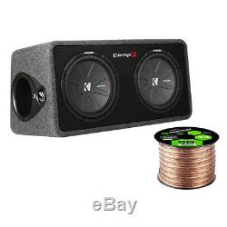 Kicker DCWR10 Dual 10 Loaded Sub Box with R514-50 50ft Spool 14 AWG Speaker Wire