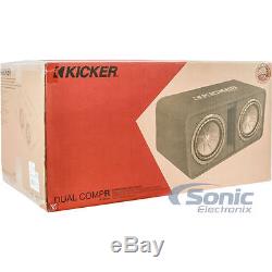 Kicker DCWR102 CompR10 800W RMS Dual 10 Loaded Vented Subwoofer Bass Enclosure