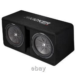 Kicker Dual 12 2000W 2-Ohm High-Performance Loaded Subwoofer Enclosure (2 Pack)