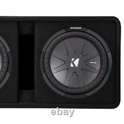 Kicker Dual 12 2000W 2-Ohm High-Performance Loaded Subwoofer Enclosure (2 Pack)