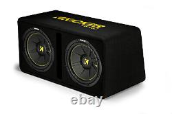Kicker Dual 12 Inch Comp Bass Package 44DCWC122 with CXA8001 and amp wire kit