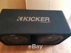 Kicker Dual CompR 12 2000W 2-Ohm High-Performance Loaded Subwoofer Enclosure