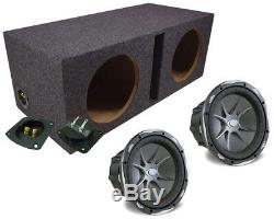 Kicker Loaded Dual 15 Vented Subwoofer Box And 15 Inch Cvx15 2000W Subwoofers