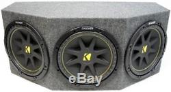 Kicker Loaded Triple 12 Subwoofer Enclosure Box With C12 150W 4-Ohm Subwoofers