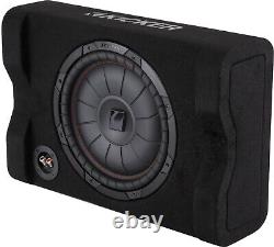 Kicker Sealed Down-Firing Enclosure with 12 Shallow-Mount Subwoofer 48CVTDF122