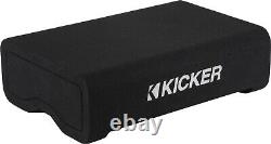 Kicker Sealed Down-Firing Enclosure with 12 Shallow-Mount Subwoofer 48CVTDF122