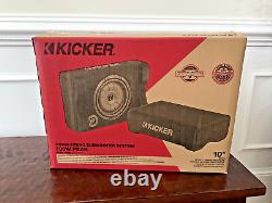 Kicker downward-firing enclosure with 10 subwoofer 350 watts RMS Brand New