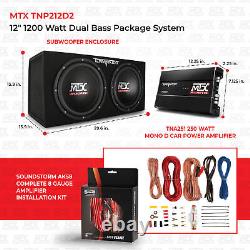 MTX 12 1200W Dual Loaded Car Subwoofer Audio, Sub Box, Amplifier & Amp Kit