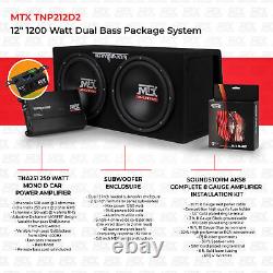 MTX 12 1200W Dual Loaded Car Subwoofer Audio, Sub Box, Amplifier & Amp Kit