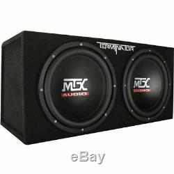 MTX 12 1200W Dual Loaded Car Subwoofer Audio with Sub Box + Amplifier TNP212D2