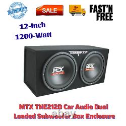 MTX 12In -1200W Car Audio Dual Loaded Subwoofer Box Enclosure Solid Car Speaker